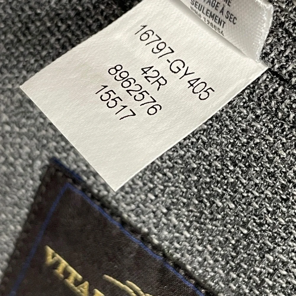 Bonobos Slim Fit Grey Vitale Barberis Canonico Wool Blazer 42R Unlined